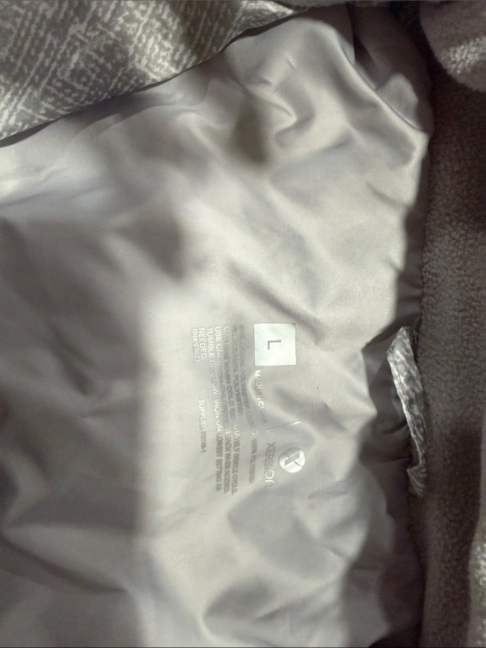 Xersion Light Gray Quilted Hooded Jacket - Picture 2 of 5